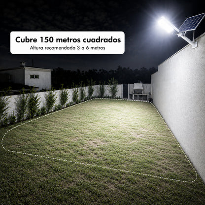 Reflector Led Solar 1800w Con Soporte Panel Y Control