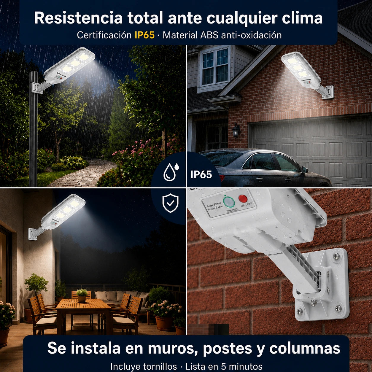 2x1 Reflector Solar Industrial 300W Exterior | 0$ en tu Factura de Luz
