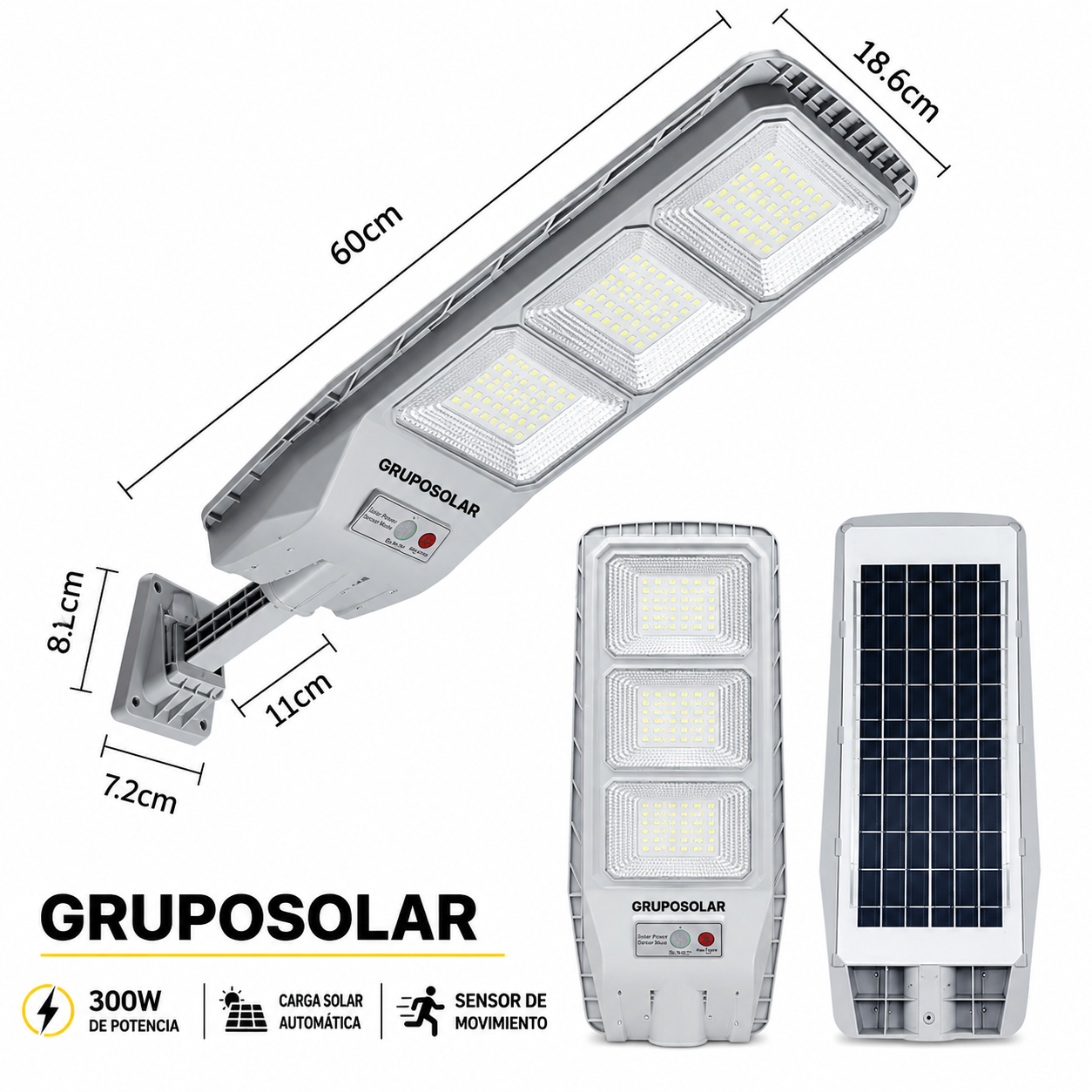 2x1 Reflector Solar Industrial 300W Exterior | 0$ en tu Factura de Luz