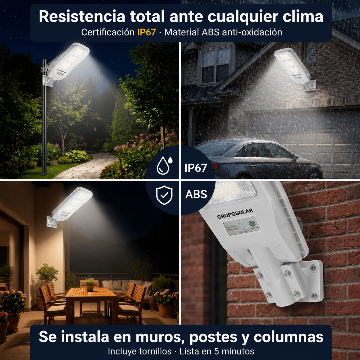 2x1 Reflector Solar Industrial 300W Exterior | 0$ en tu Factura de Luz