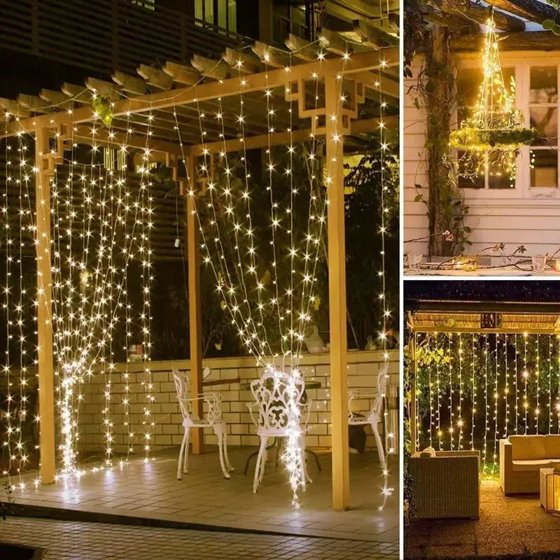 192 Luces Luvina Cortina Led 3mts X 2mts Calida