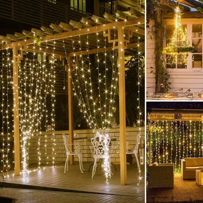 192 Luces Luvina Cortina Led 3mts X 2mts Calida