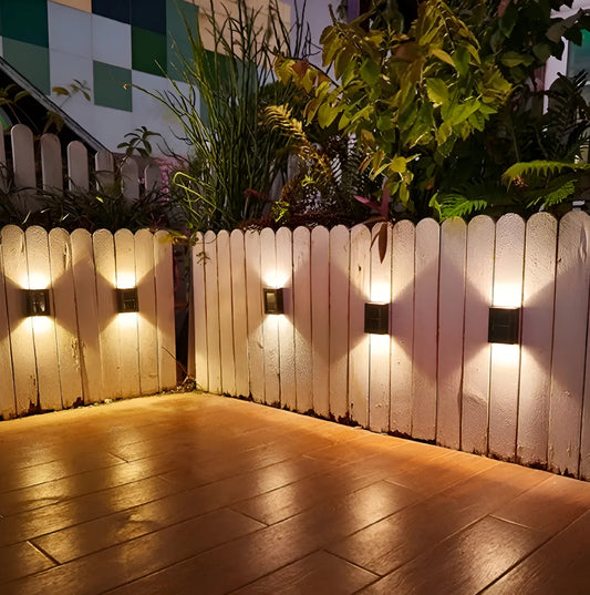 Pack X 2 Aplique Bidireccional Panel Led Solar