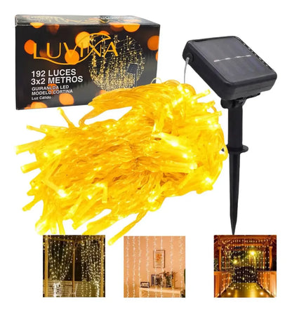 192 Luces Luvina Cortina Led 3mts X 2mts Calida