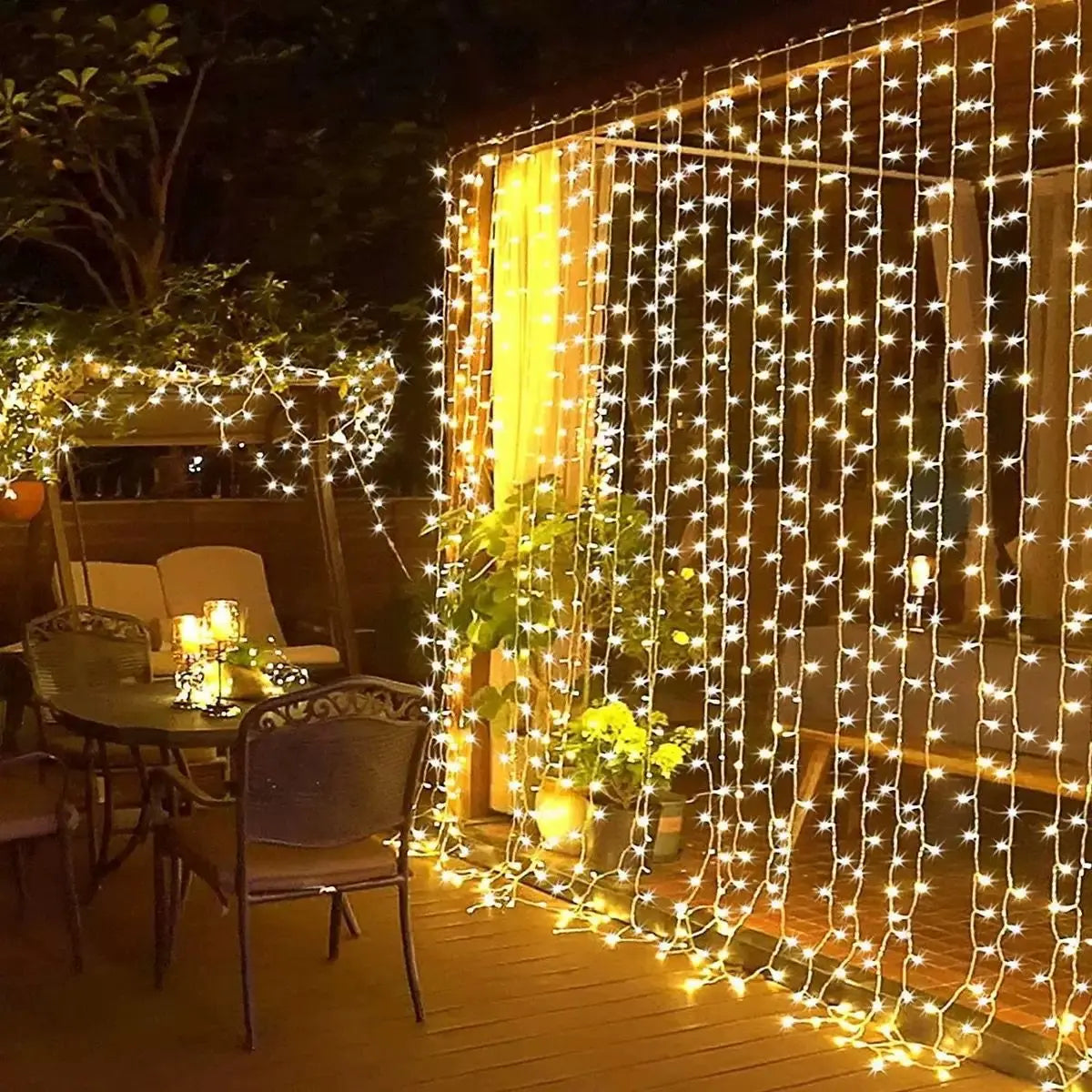 192 Luces Luvina Cortina Led 3mts X 2mts Calida