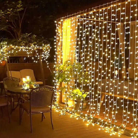 192 Luces Luvina Cortina Led 3mts X 2mts Calida