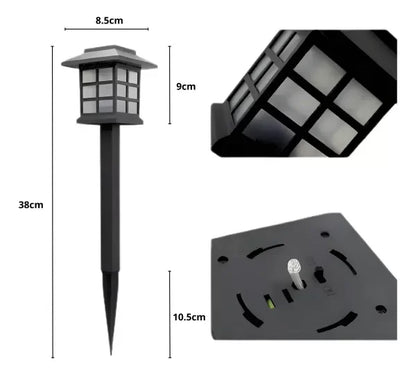 2x1 Estaca Led Solar Efecto Llama Exterior