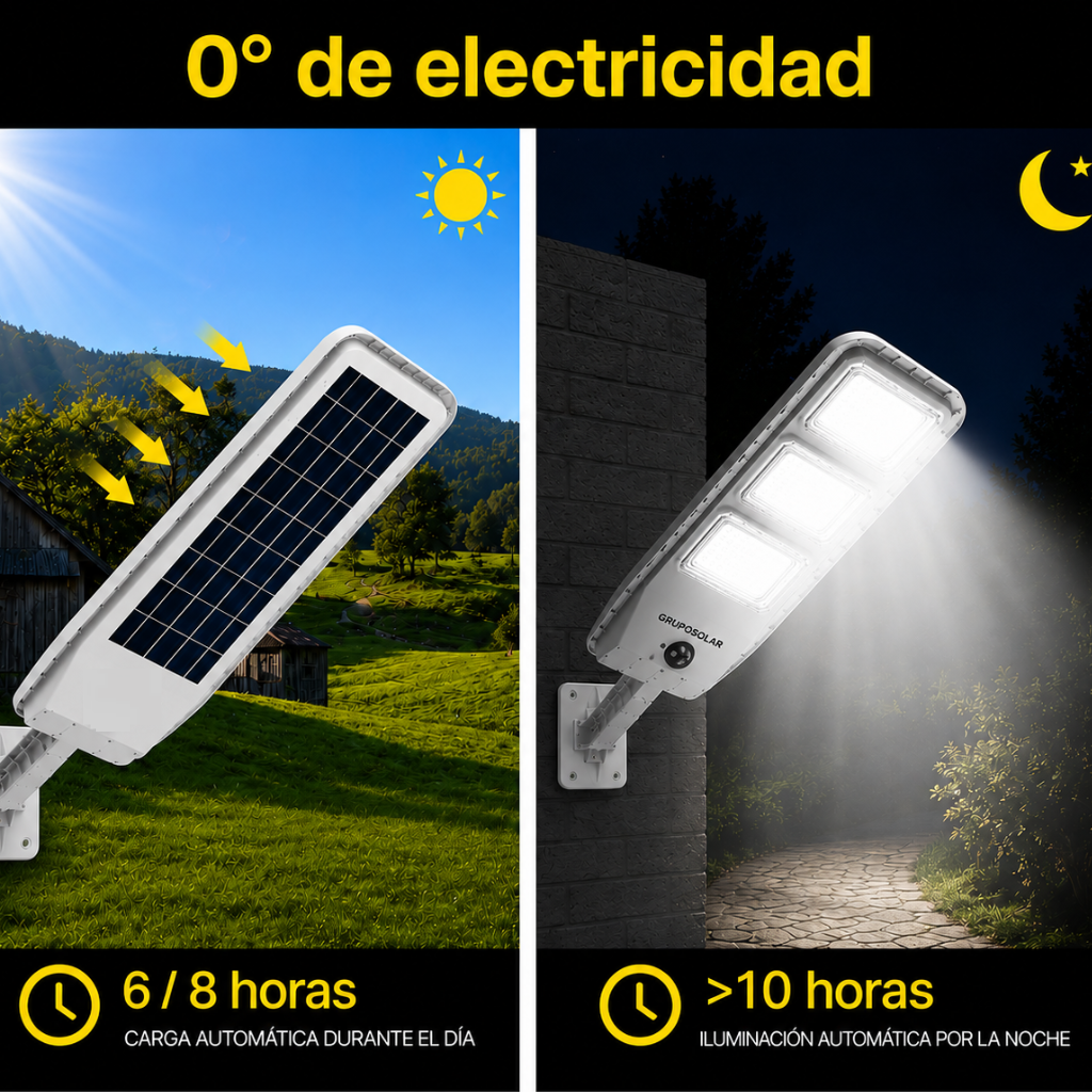 2x1 Reflector Solar Industrial 300W Exterior | 0$ en tu Factura de Luz