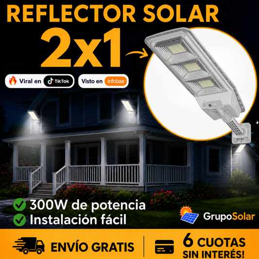 Reflector Solar LED 300W para Exteriores