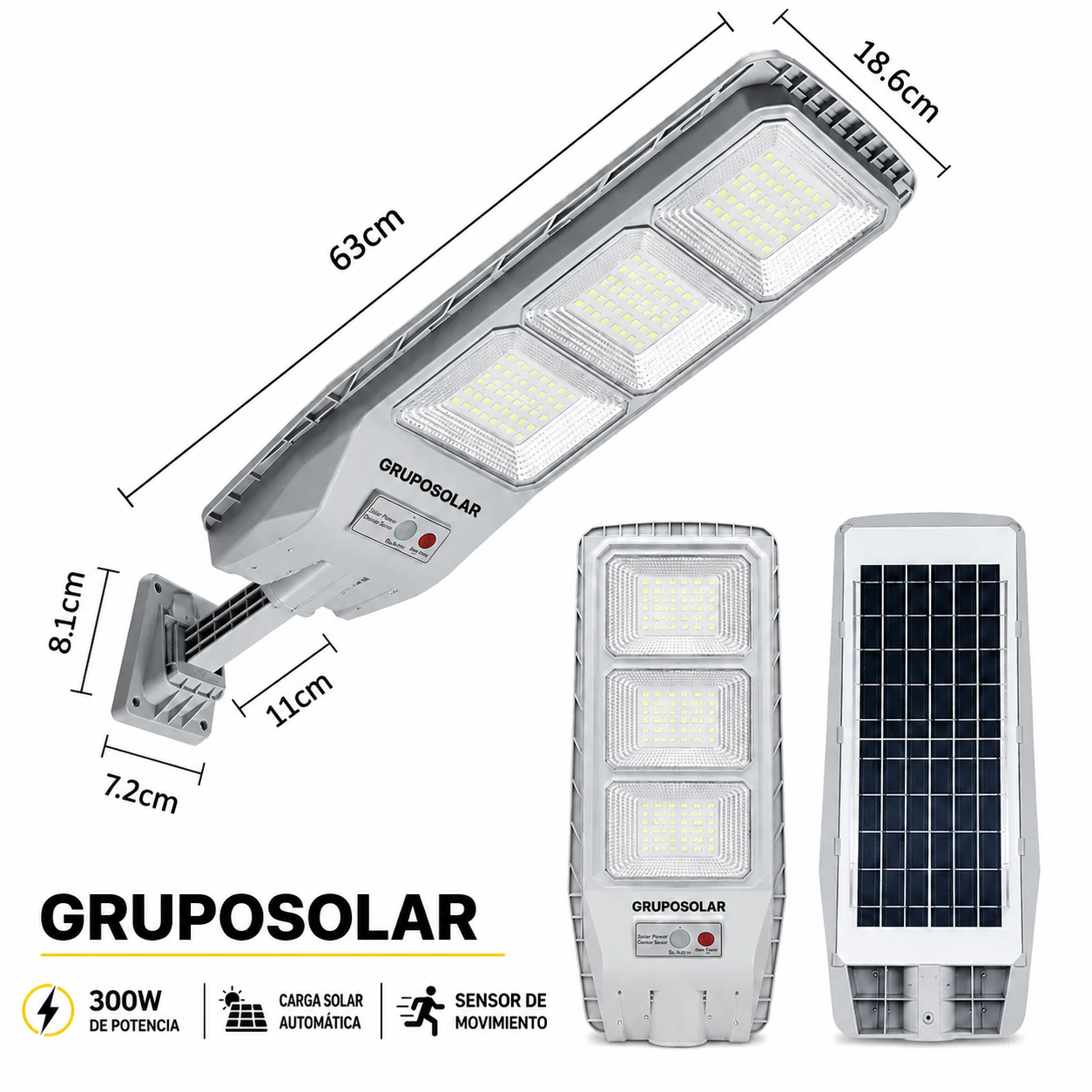 2x1 Reflector Solar Industrial 300W Exterior | 0$ en tu Factura de Luz