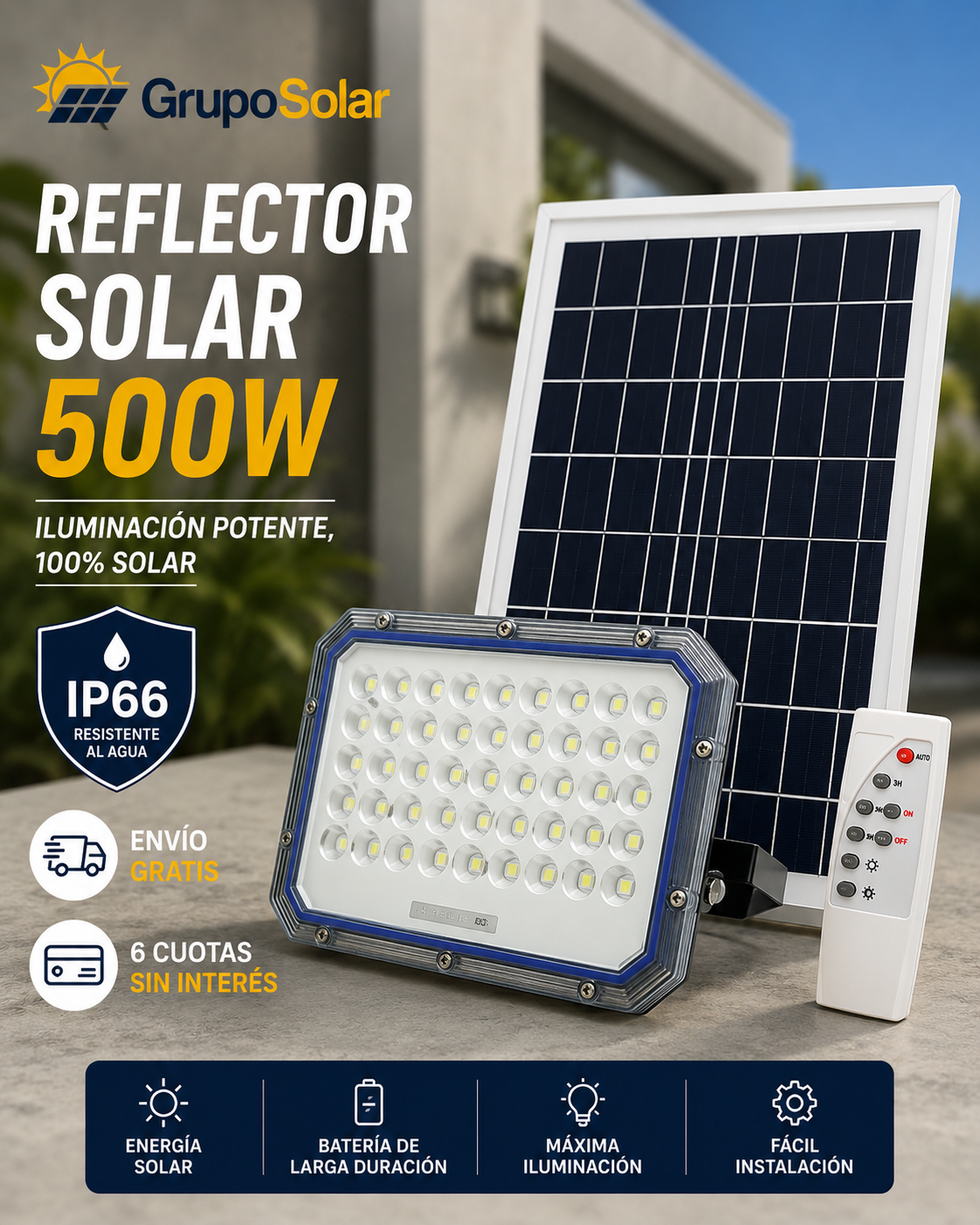 REFLECTOR SOLAR 500W