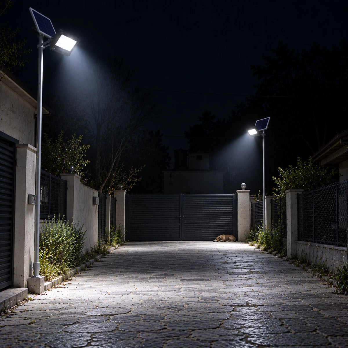 Reflector Led Solar 100w Con Soporte Panel Y Control